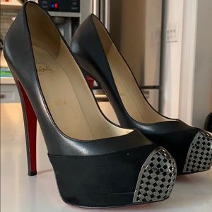 CHRISTIAN LOUBOUTIN: Maddie Black Metal Toe